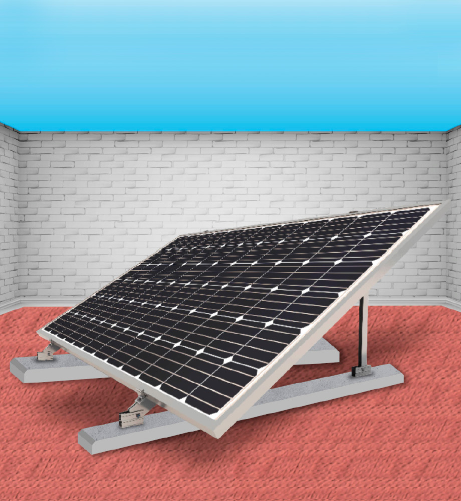 Estructura para módulos solares TECHO HORIZONTAL S/ TORNILLO-SOENETEC03_01