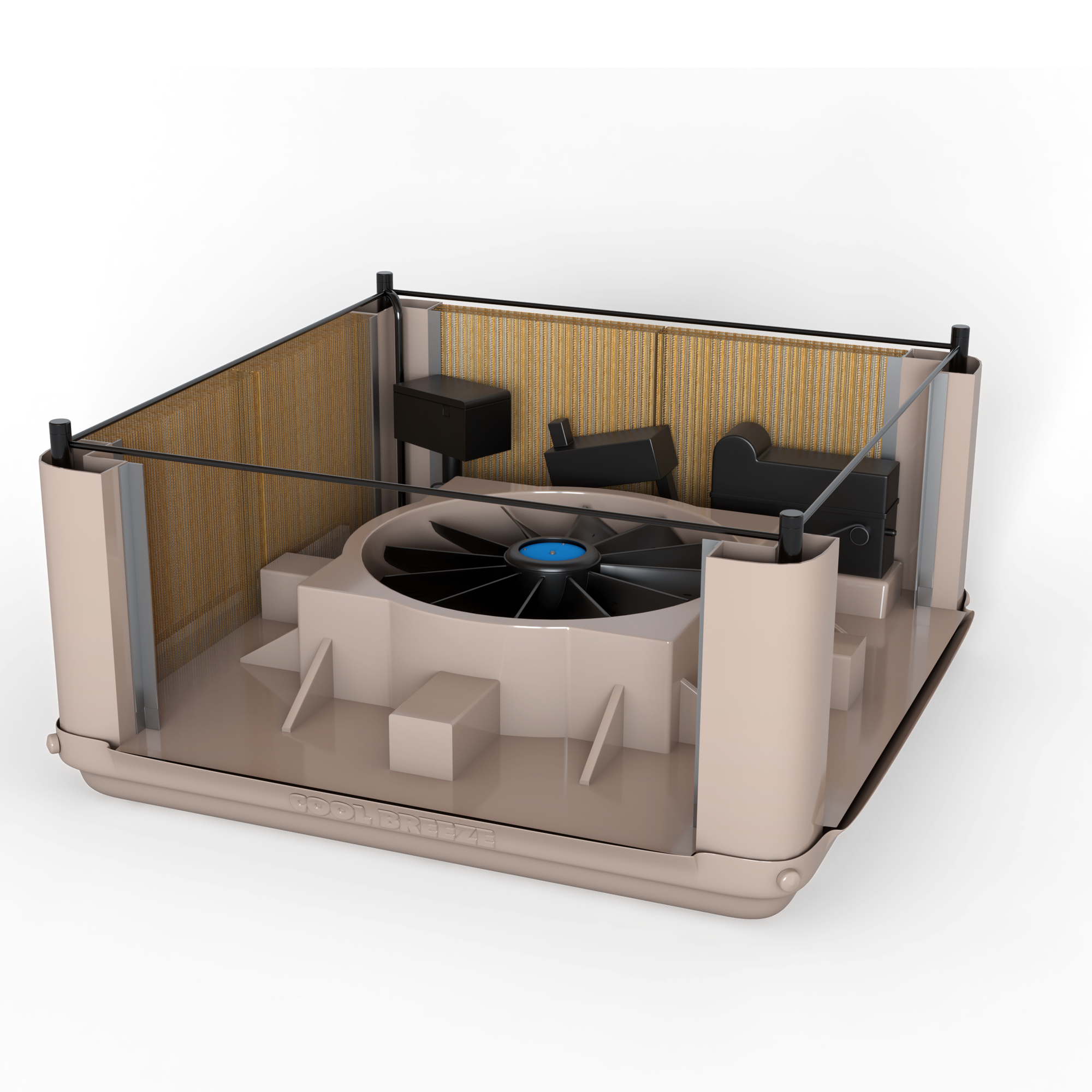 Bioclimatizador evaporativo profesional, con motor inverter TECNA COOLBREEZE-TEEVABRE02_06