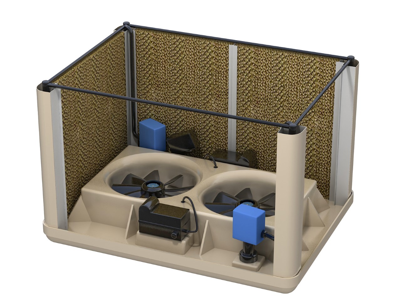 Bioclimatizador evaporativo profesional, con motor inverter TECNA COOLBREEZE-TEEVABRE02_08