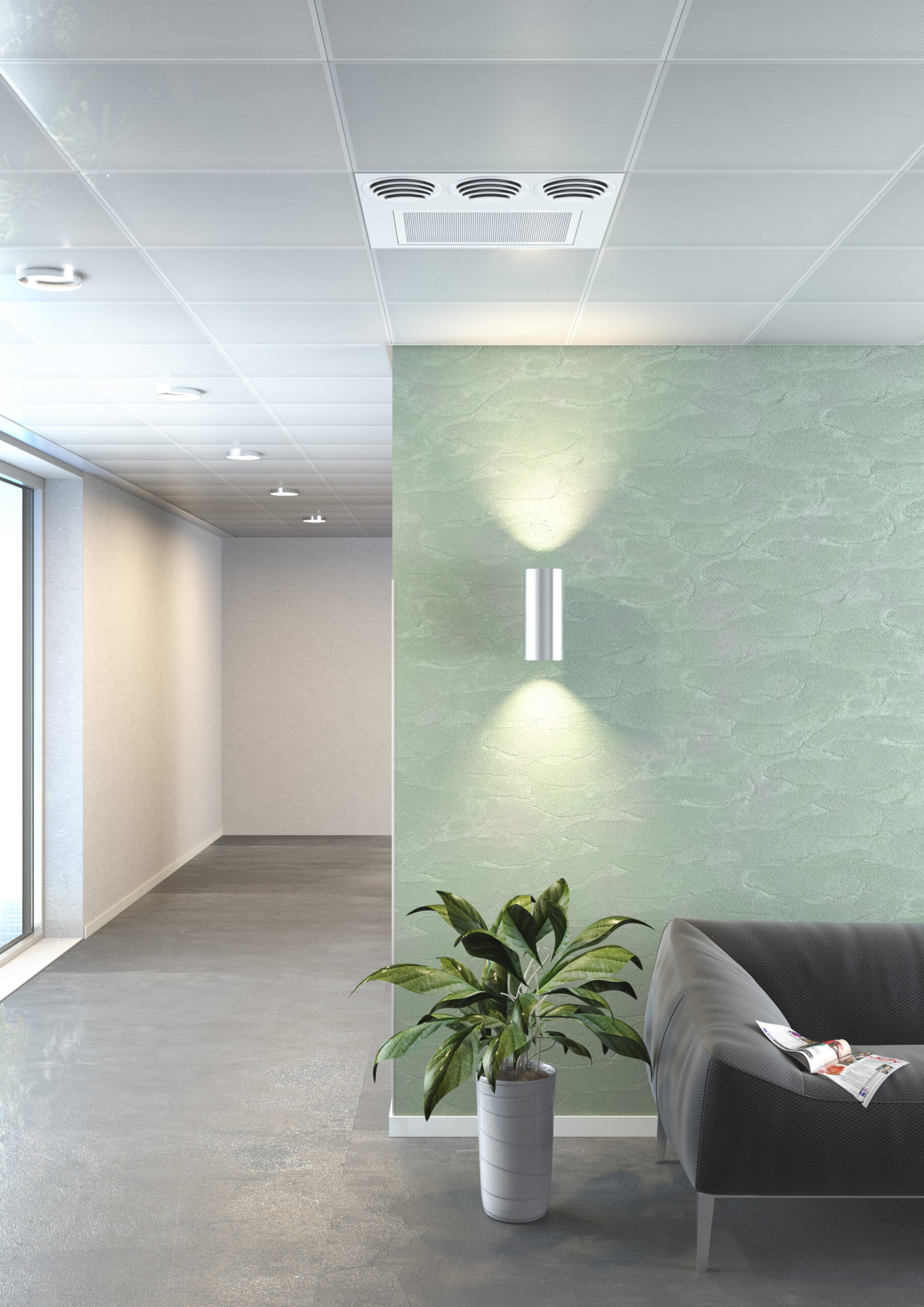 Fancoil tipo Cassette, a 2 tubos, SABIANA CARISMA COANDA CCN-ECM, con efecto coanda y motor electrónico-TEFANCOA01_03