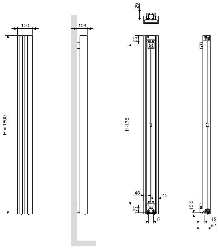 Radiadores de baño, VASCO BRYCE MONO-TERADBRY01_05