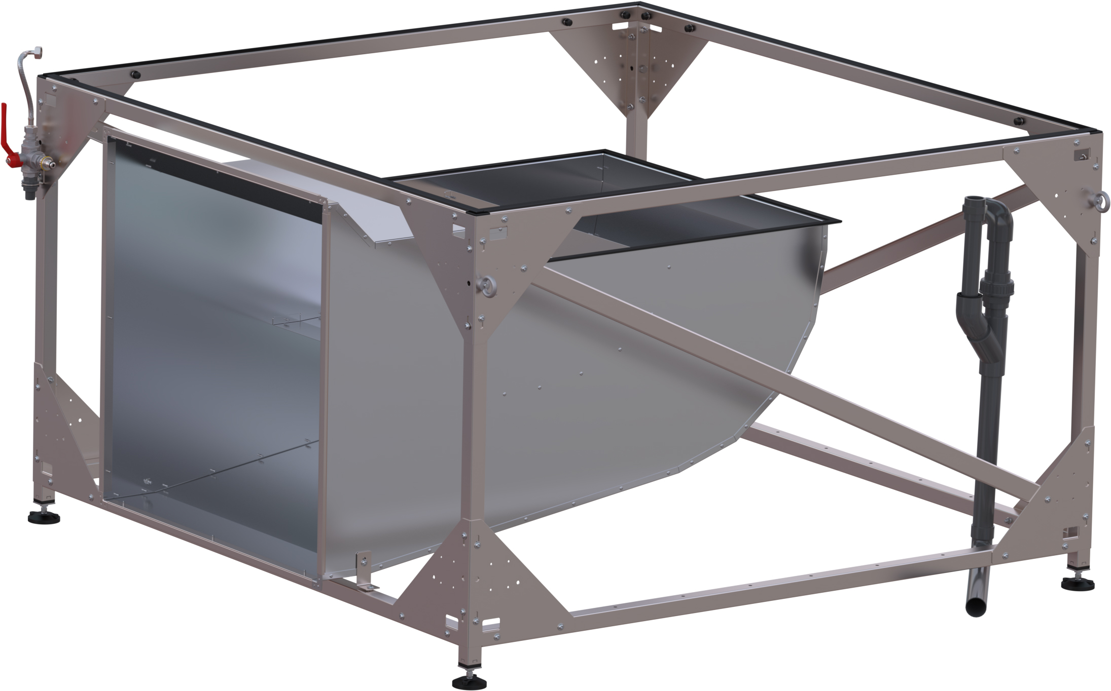 Estructura soporte Intrcooll Plus instalación con conducto en horizontal-38OX5301305_01