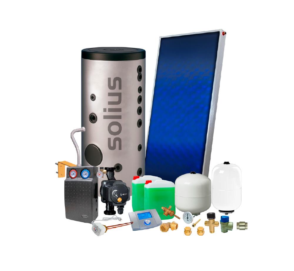 Kit solar térmico SOLIUS N° 1 HIDROMANTEL 200 L + SUPERSOL XL-KS1HMS200XL_01
