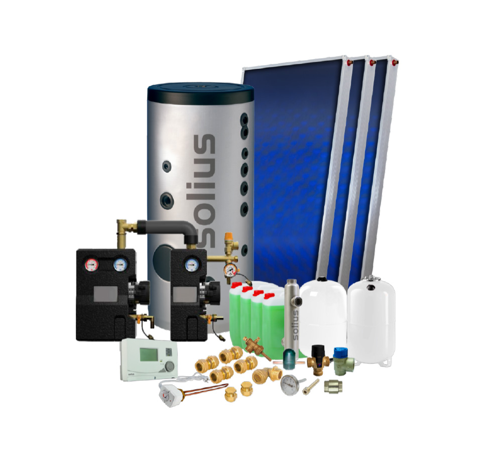 Kit solar térmico SOLIUS SOLAR PISCINA N° 2 HIDROMANTEL 500 L + SUPERSOL-KSP2HMS500SU_01