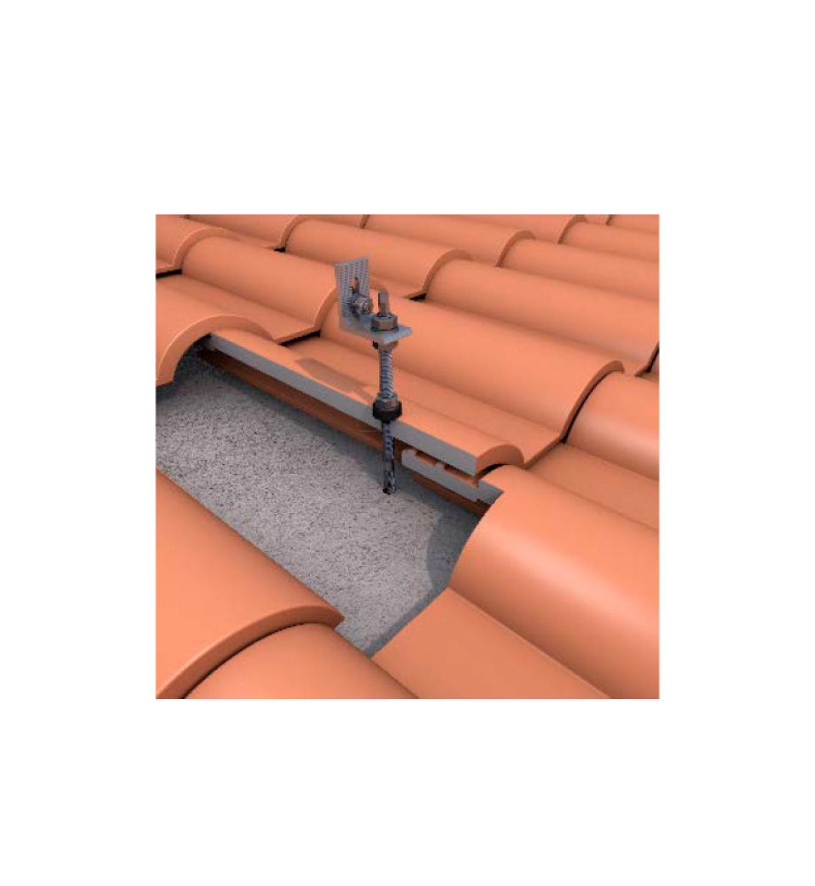 Estructura para módulos solares TECHO VERTICAL C/ TORNILLO-SOENETEC01_02