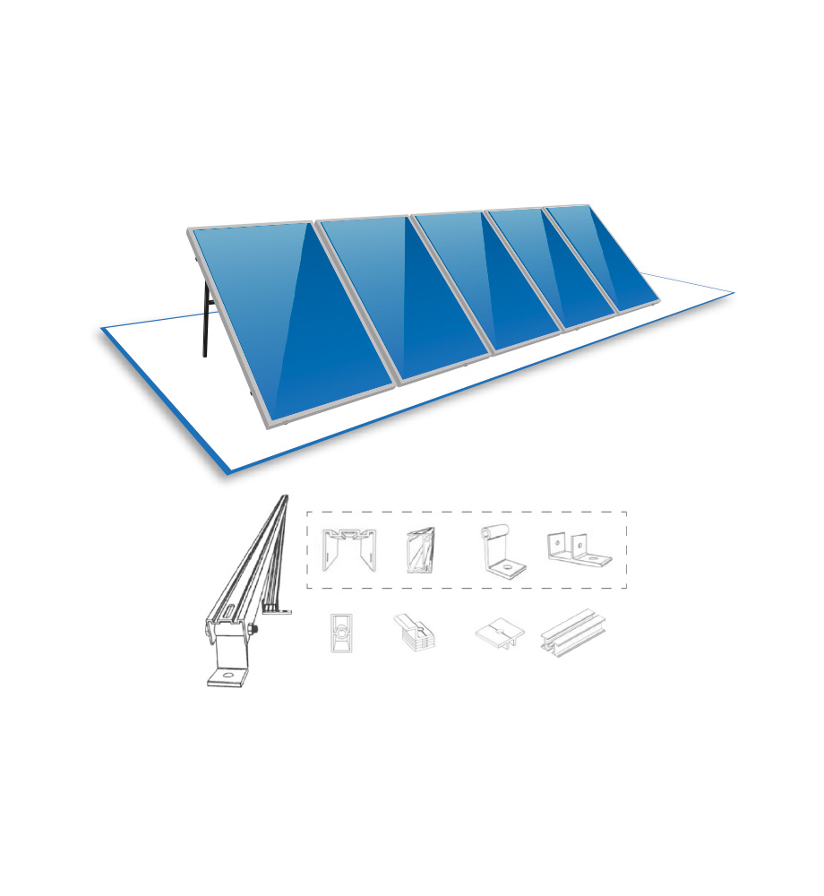Estructura para módulos solares TERRAZA VERTICAL S/ TORNILLO-SOENETER01_01