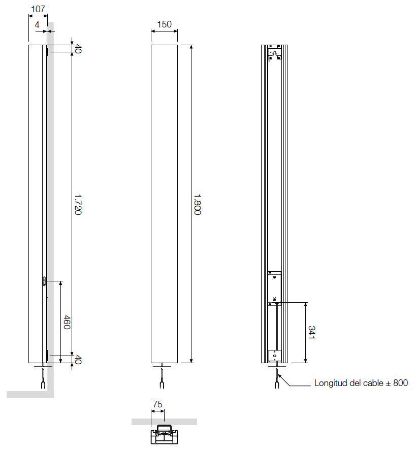 Radiadores eléctricos, VASCO BEAMS MONO ELÉCTRICO DRY-TERADBEE01_04