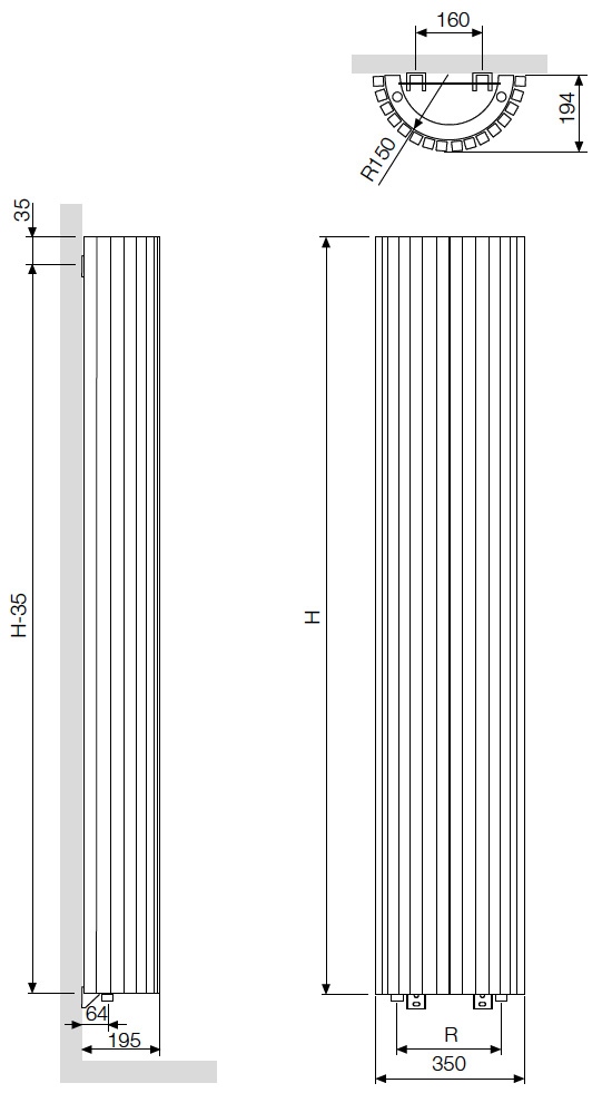 Radiadores multiline, CASCO CARRE HALF-ROUND CR-0-TERADCAR03_04