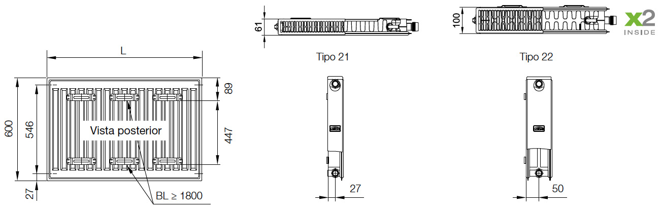 Radiadores para baja temperatura, KERMI PROFILE-K F40-TERADPRO01_03